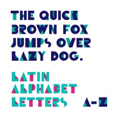 Geometric shapes alphabet letters