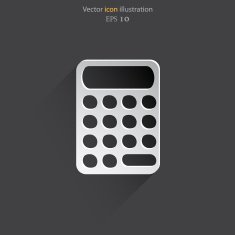 Vector calculator web icon N6