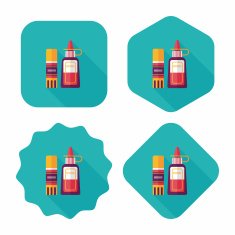 glue flat icon with long shadow eps10 N20