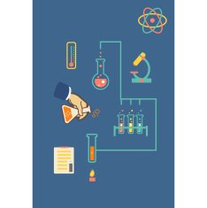Chemistry infographic vector illustration infographics template for medical biochemical research