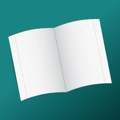 checkered notebook paper on blue background vector N3