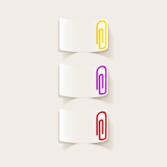 realistic design element paper clip N20