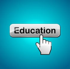 Vector education button concept