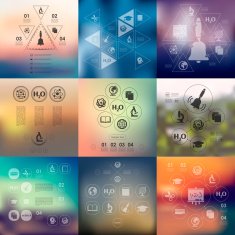 education infographic with unfocused background N82