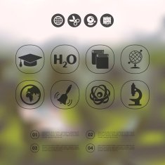 education infographic with unfocused background N83