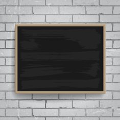 Black Chalkboard With Wooden Frame N4