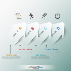 Modern infographics options banner N170