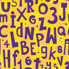 Alphabet yellow pattern N2