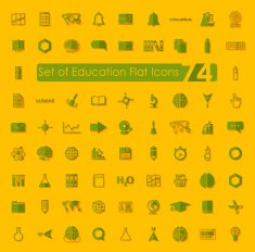 Set of education flat icons N92