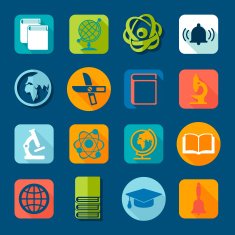 Set of education flat icons N94