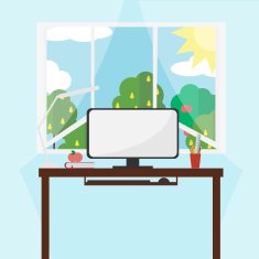 Workplace - style flat