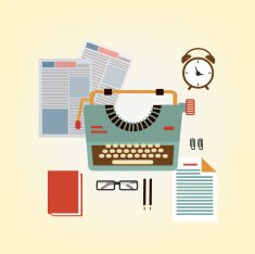 desktop typists illustration