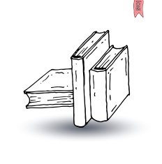 Book icon isolated illustration vector N7