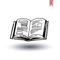 Book icon isolated illustration vector N8