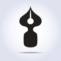 Pen feather icon Vector illustration