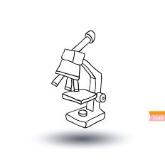 microscope Hand drawn vector illustration