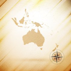 Australia map wooden design background vector illustration