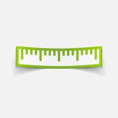 realistic design element ruler N119