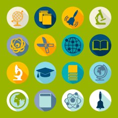 Set of education flat icons N98