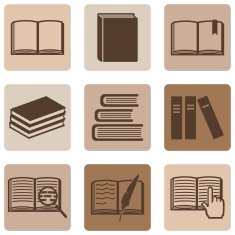 Vector Set of Books Icons N7
