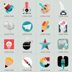 Logo and Abstract web Icon vector set N2