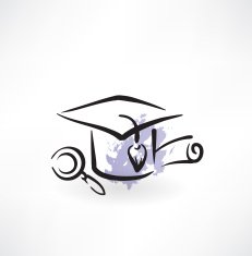 hat with tassel grunge icon N3