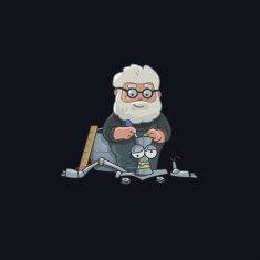 Professor character design robot