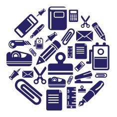 Stationary Icons in Circle Shape