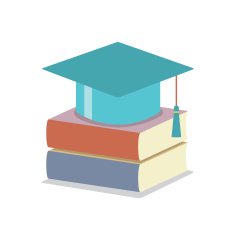 Mortarboard With Books Education Concept vector illustration