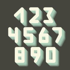 Number icons Vector set N2