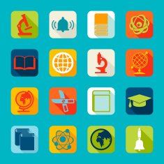 Set of education flat icons N100