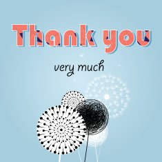 Thank you card with font N2