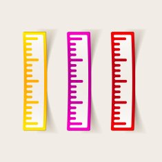 realistic design element ruler N120