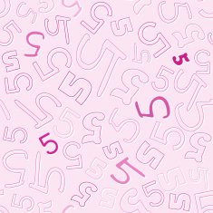 seamless pattern with number five