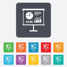 Presentation billboard sign icon Diagram symbol N22
