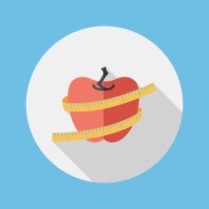measuring tape flat icon with long shadow eps10 N38