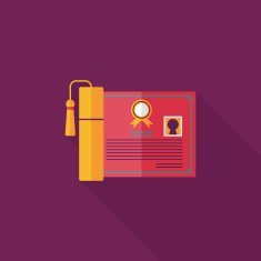 diploma flat icon with long shadow eps10 N27