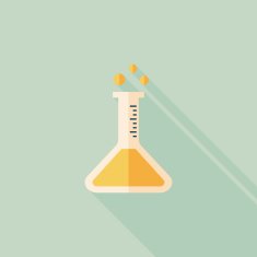 test tube flat icon with long shadow N81