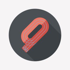 runway flat icon with long shadow eps10