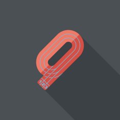 runway flat icon with long shadow eps10 N2