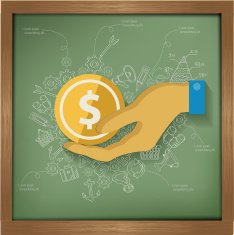 Dollar design on blackboard background clean vector N2