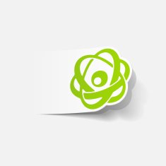 realistic design element atom N58