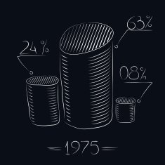 Chart by hand on a dark background