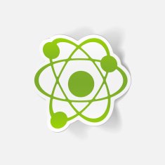 realistic design element atom N71