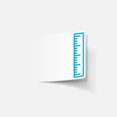 realistic design element ruler N128