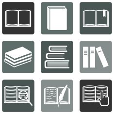 Vector Set of Books Icons N9