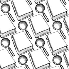 Sketch book and zoom in vintage style N3