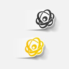 realistic design element atom N81