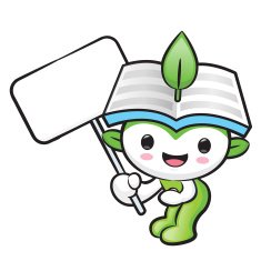 The Environmental mascot holding a board Nature Fairy