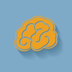 Brain symbol clean vector